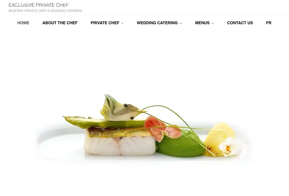 Site Exclusive Private Chef avant la refonte