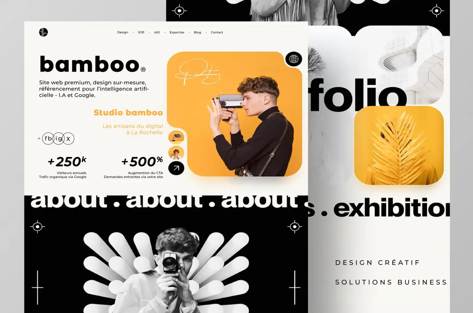 Design d'un site web fait par studio bamboo