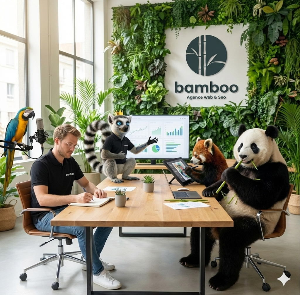 Réunion stratégique équipe Studio Bamboo Humains et IA