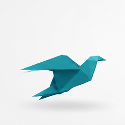 Oiseau origami Studio Bamboo, début de l'envol